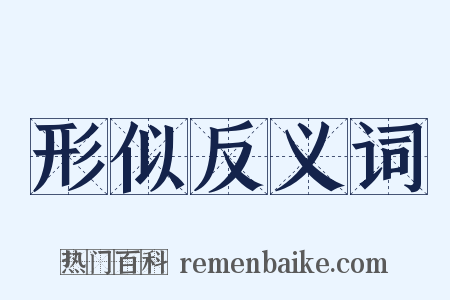 形似反义词是什么意思的图片
